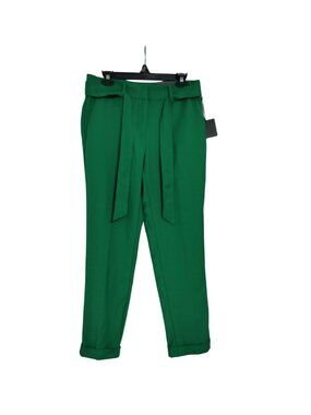 JULES LEOPOLD PANTS Size S/P Slim Leg Ankle Length Kelly Green NWT #Office